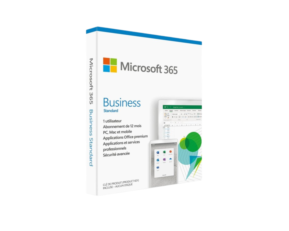 Microsoft M365 Bus Standard Retail French Subscr 1YR Africa Only Medialess P8 (KLQ-00667)