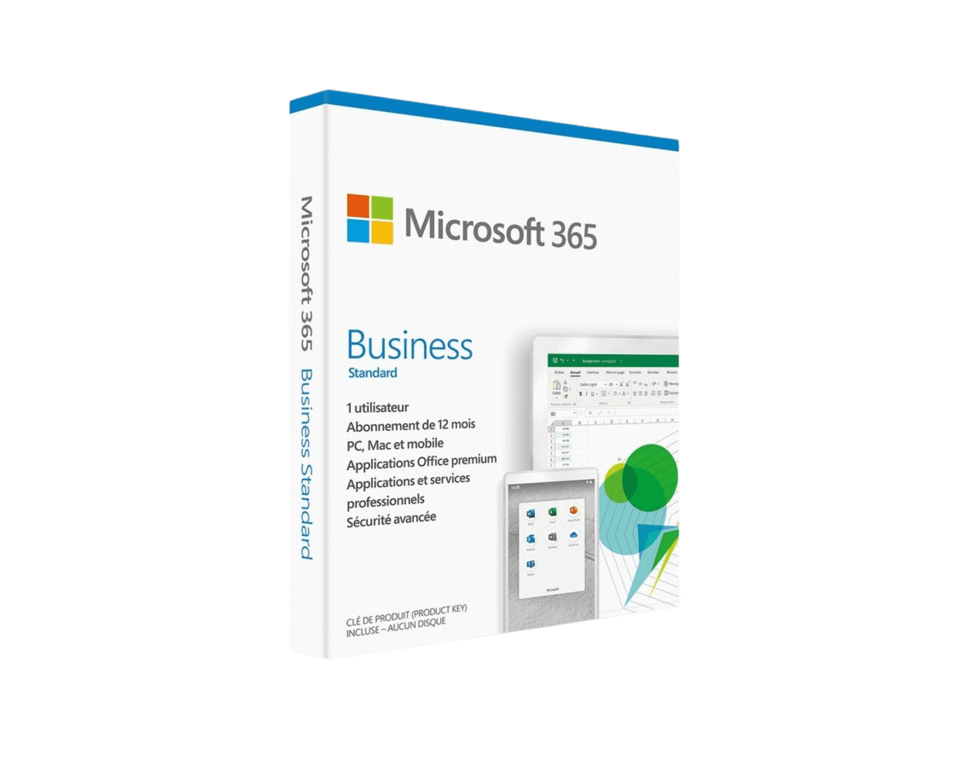 Microsoft M365 Bus Standard Retail French Subscr 1YR Africa Only Medialess P8 (KLQ-00667)