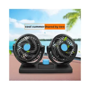 Ventilateur électrique Double tête pour véhicule, 12V/24V DC, accessoires d'intérieur pour voiture, camion