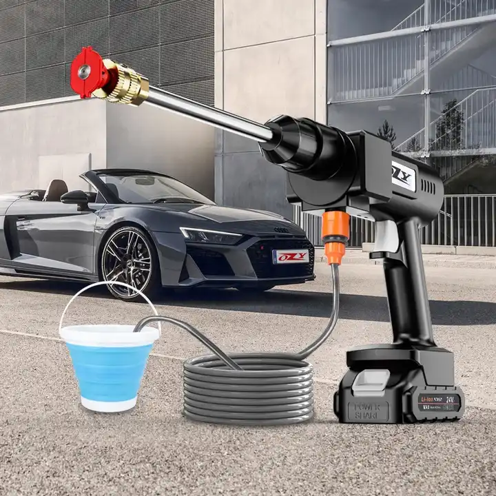 Machine portative de nettoyage de pistolet à eau de jet sans fil de rondelle de voiture sans fil à haute pression de 24V pour l'irrigation avec la batterie au lithium-5