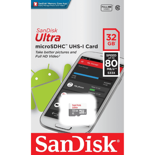 Carte Mémoire SanDisk Ultra 32GB microSDHC™/microSDXC™ UHS-I (SDSQUNR-032G-GN3MN)-2