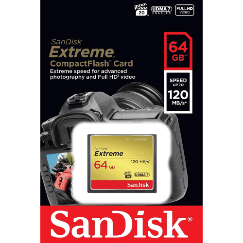 Extreme CF 120MB/s, 85MB/s write, UDMA7, 64GB (SDCFXSB-064G-G46)-1