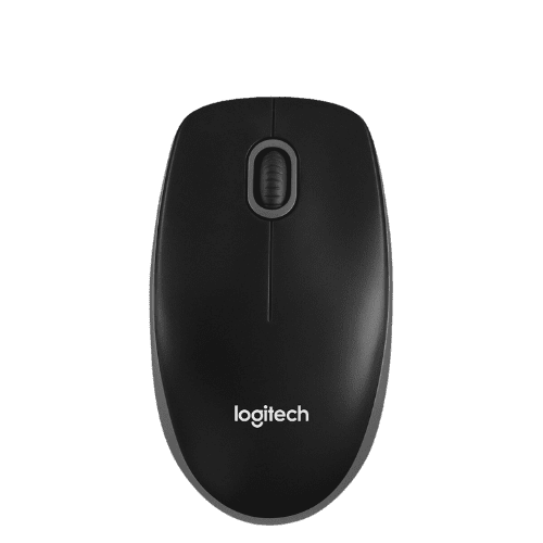 Optical USB Mouse for Bus BLACK GREY EMEA B100 (910-003357)-3