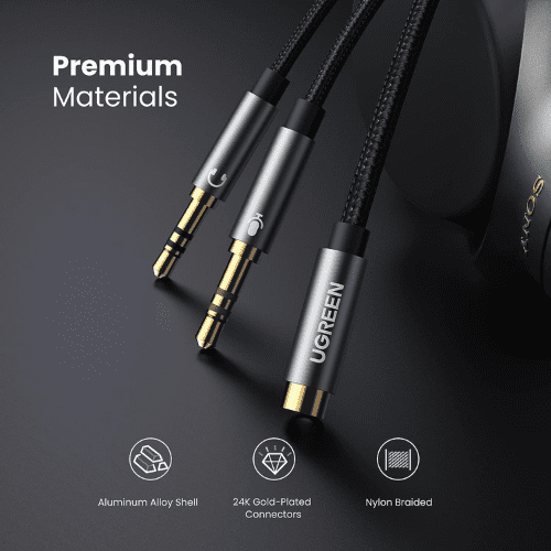 Ugreen Cable Audio 3.5mm Male to 3.5mm Female Aliminum (20899)-3