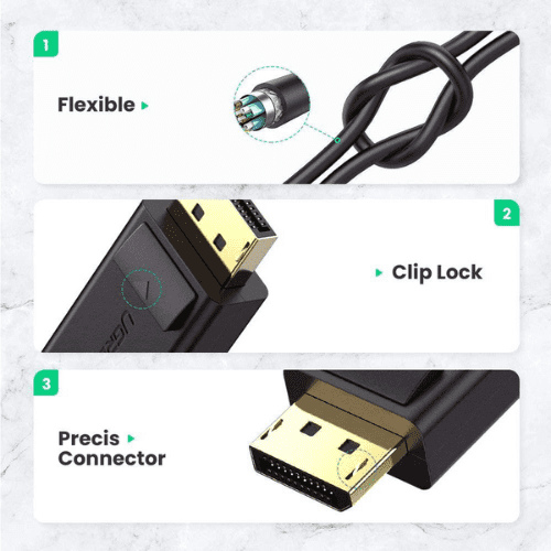 Ugreen Cable DP Male to HDMI Female (4K 30HZ) (40363)-2