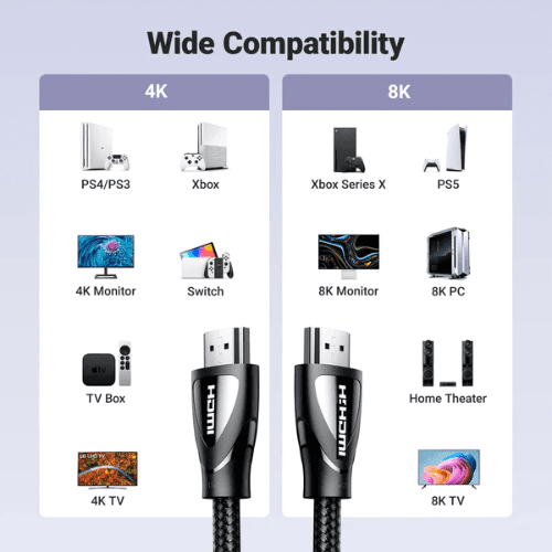 Ugreen Cable HDMI 2.1 Male to Male 3M (80404)-1