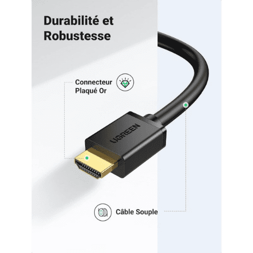 Ugreen Cable HDMI Male to DVI 2M (10135)-5