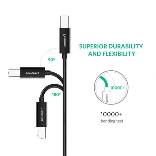 Ugreen Cable imprimante USB-C to BM Noir 2M (50446)-4