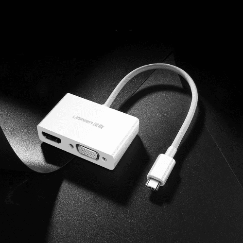 Ugreen Convertisseur USB-C to HDMI+VGA Blanc (30843)-2