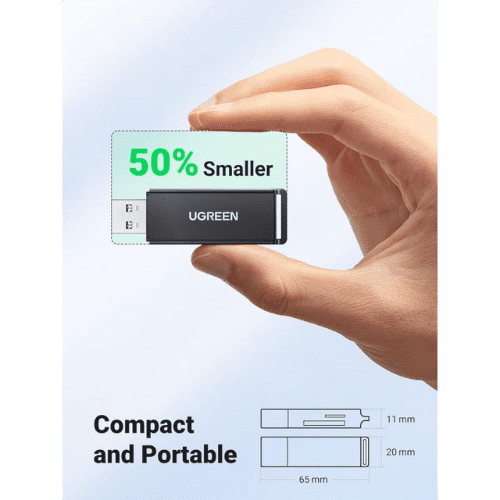 Ugreen Lecteur carte mémoire SD/TF USB 3.0 2en1 Noir (40752)-5