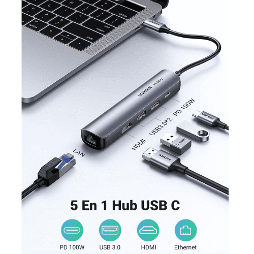 Ugreen Mini Station d'accueil USB-C 5en1 with PD (10919)-1