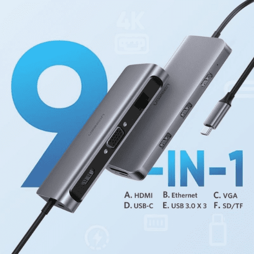 Ugreen Station d'accueil USB-C 9 en 1 (40873)-1