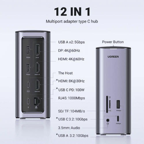 Ugreen Station d'accueil USB-C MF 13 en 1 (90325)-2