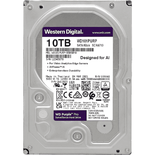 Western Digital 10 To WD Purple Pro Surveillance Disque dur interne HDD (WD101PURP)-1