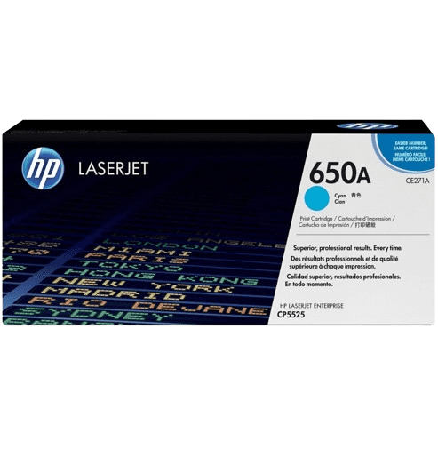 HP 650A Cyan - Toner HP LaserJet d'origine (CE271A)