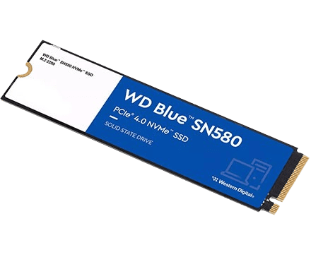 disque dur interne ssd wd blue sn580 pcie 4 0 m 2 2280 nvme 500 go wds500g3b0e 1