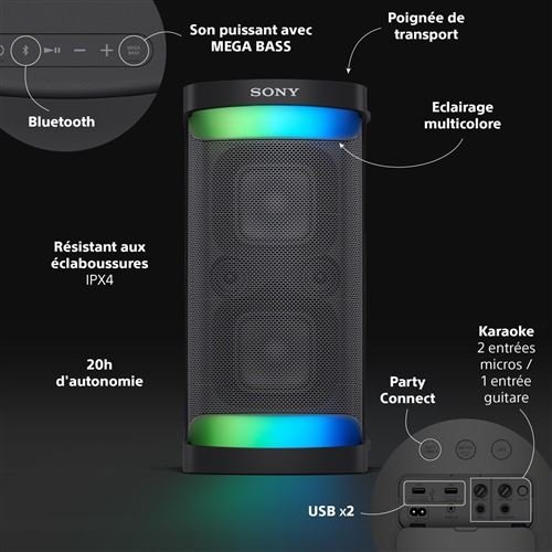 enceinte portable sony srs xp500 srs xp500 bcaf1 2