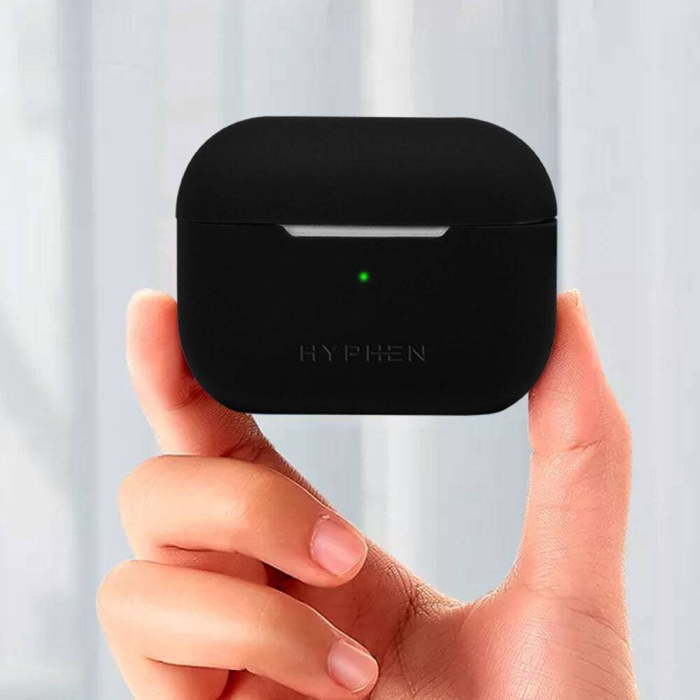 hyphen apple airpods pro 2nd gen silicone case black hac scp2bk6876 7