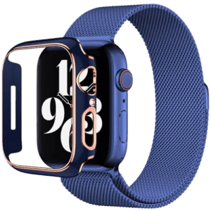 HYPHEN Apple Watch Frame Protector 41mm - Blue and Rose Gold (HAW-FP41BLRG7729)