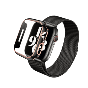 HYPHEN Apple Watch Frame Protector 45mm - Black and Rose Gold (HAW-FP45BKRG7781)