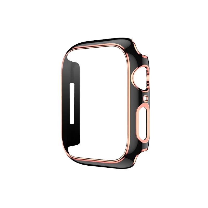 hyphen apple watch frame protector 45mm black and rose gold haw fp45bkrg7781 3