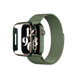 HYPHEN Apple Watch Frame Protector 45mm - Green and Rose Gold (HAW-FP45GRG7774)
