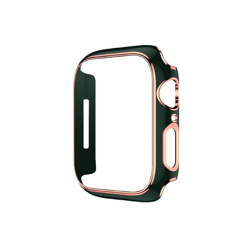 hyphen apple watch frame protector 45mm green and rose gold haw fp45grg7774 2