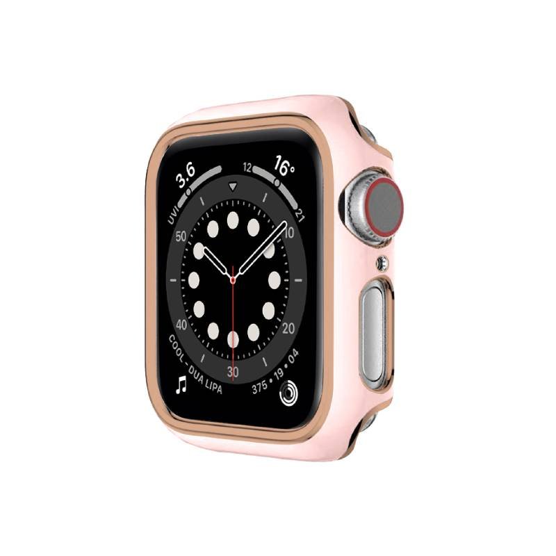 hyphen apple watch frame protector 45mm pink and rose gold haw fp45prg7750 1