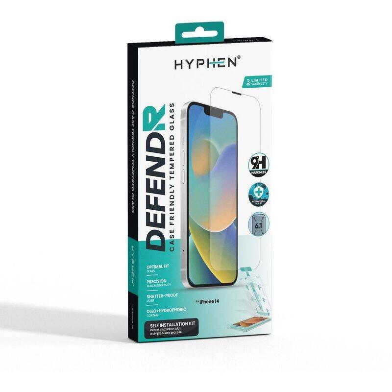 hyphen defendr case friendly tempered glass iphone 14 6 1 htg c144827 2