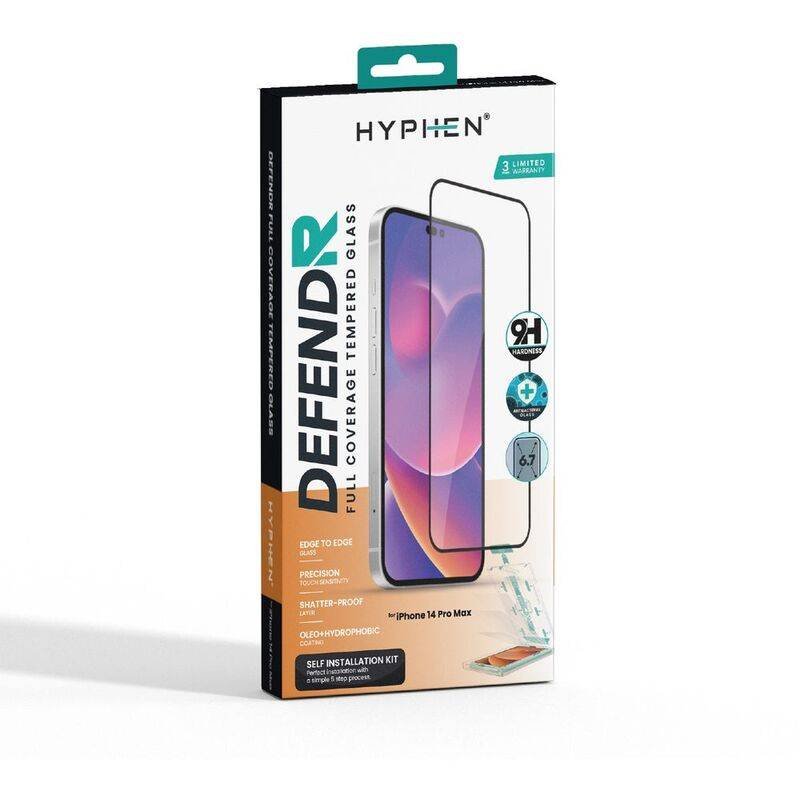 hyphen defendr full coverage tempered glass iphone 14 pro max 6 7 htg f14pm4933 2