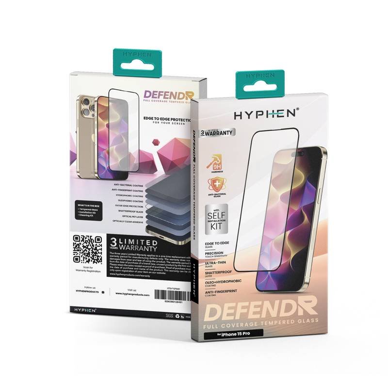 hyphen defendr full coverage tempered glass with applicator iphone 15 pro 6 1 htg f15p8481 2