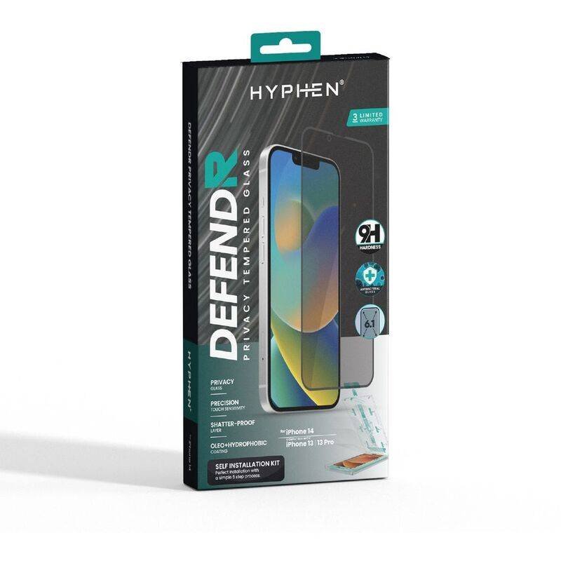 hyphen defendr privacy tempered glass iphone 14 6 1 htg p144865 2