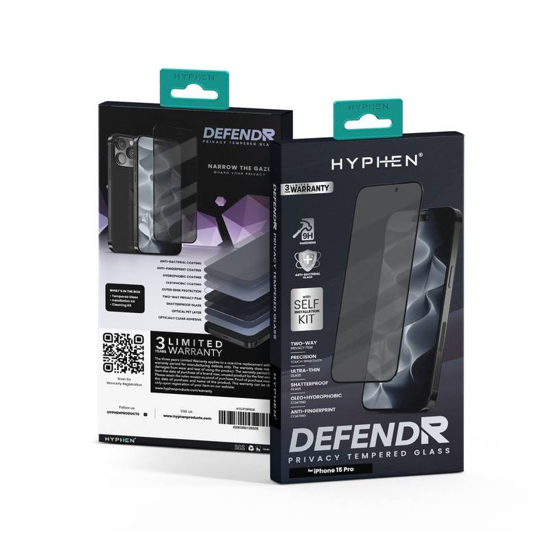 hyphen defendr privacy tempered glass with applicator iphone 15 pro 6 1 htg p15p8528 2