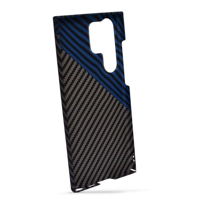 hyphen dual color carbon fiber case samsung s23 ultra black and blue hpc cs23ubbl7323 6