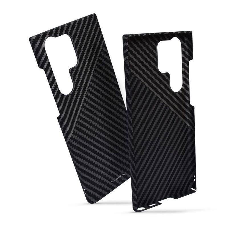 hyphen dual color carbon fiber case samsung s23 ultra black and white hpc cs23ubw7316 3