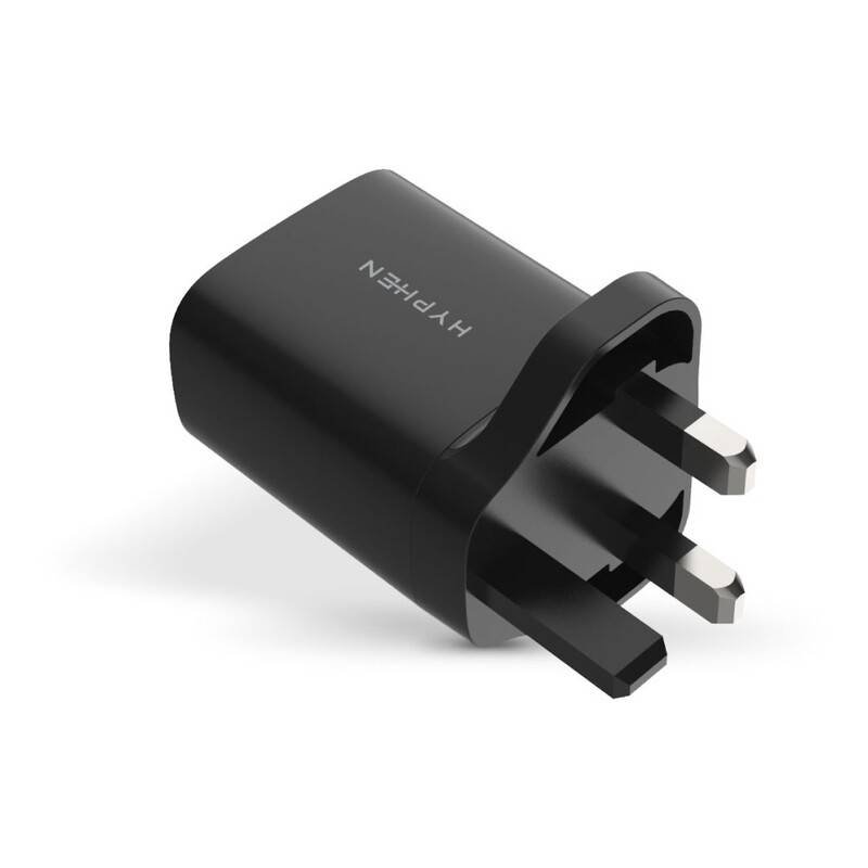 hyphen dual port pd adaptor 20w uk plug black hpa d20ukb0478 3