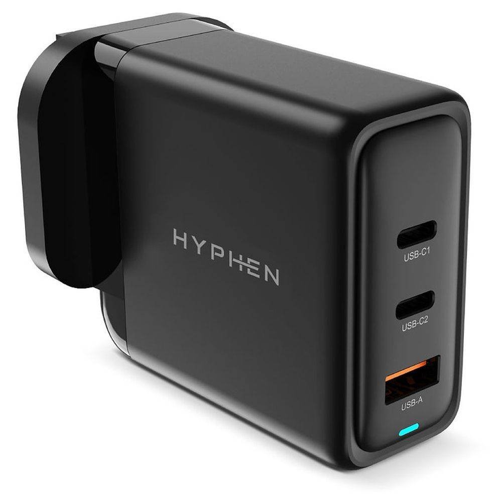 hyphen gan adaptor 100w uk plug black hpa g100wukb7828 2