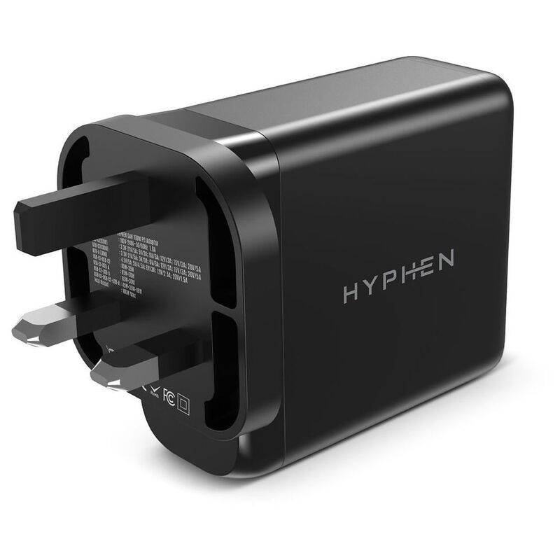 hyphen gan adaptor 100w uk plug black hpa g100wukb7828 4