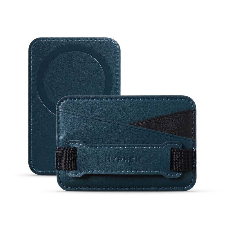 hyphen magsafe wallet dual pocket with grip blue hmw dpgbl5039 4