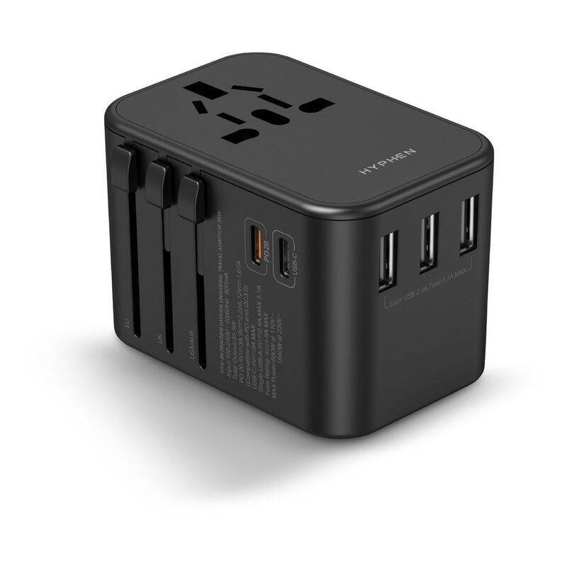 hyphen universal travel adaptor 35w black hta bk35w3516 8