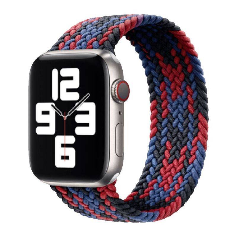 hyphen watch strap apple braided watch band black red 38 40 mm medium hws abmbrm1148 2