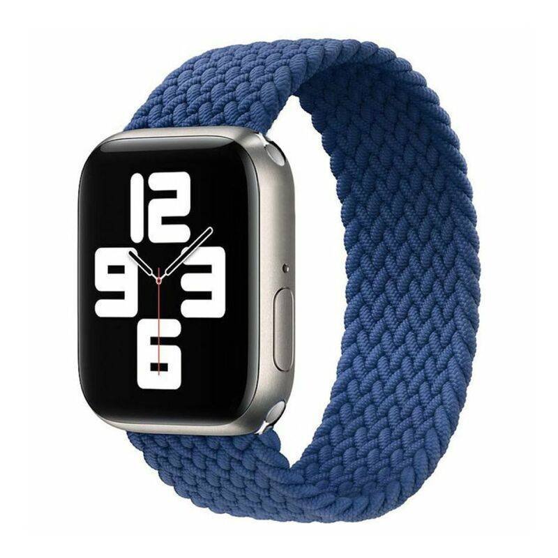 hyphen watch strap apple braided watch band blue 42 44 mm medium hws abwblm0158 2