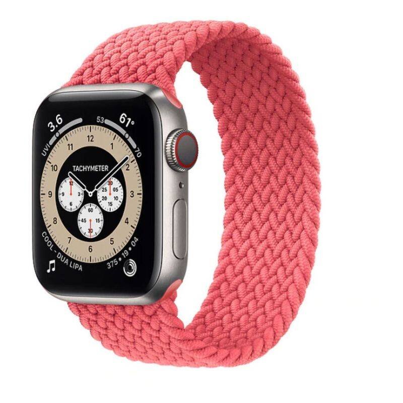 hyphen watch strap apple braided watch band pink 42 44 mm large hws abwpkl0844 2