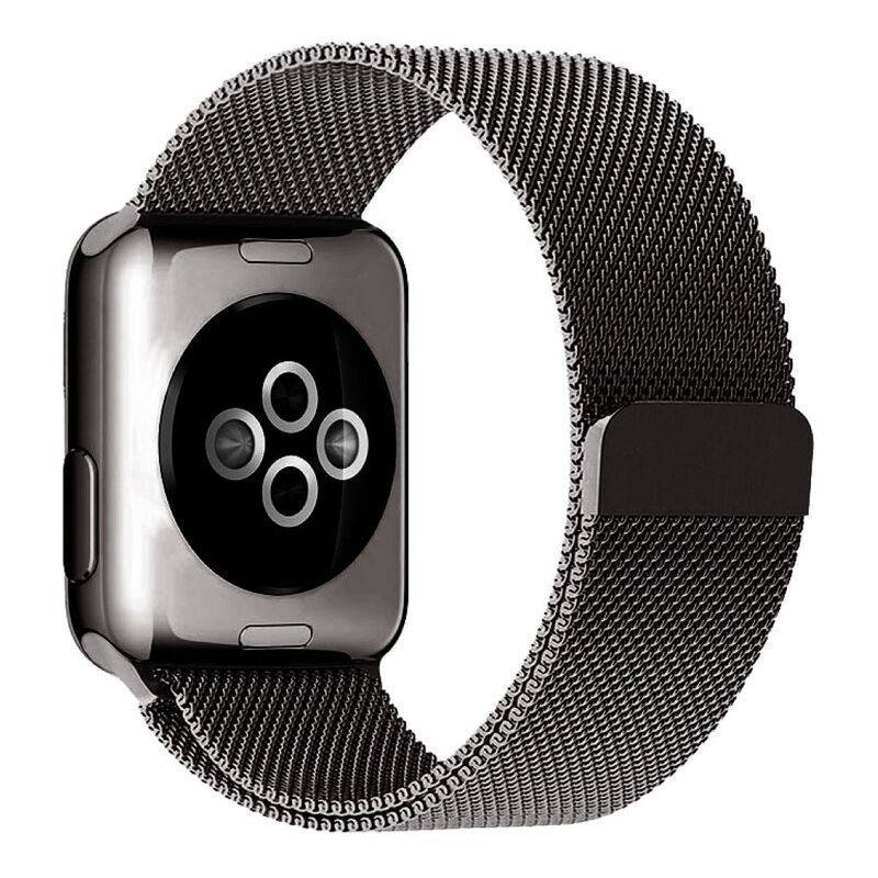 hyphen watch strap apple stainless steel black 38 40mm hws assbks9102 3