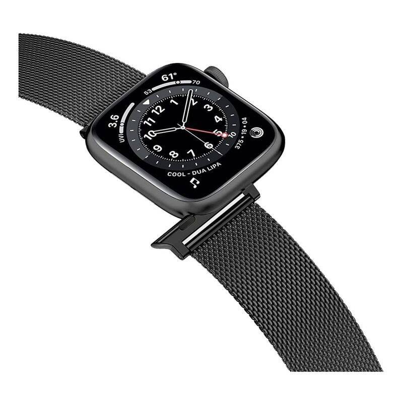 hyphen watch strap apple stainless steel black 42 44mm hws assbkb2454 1