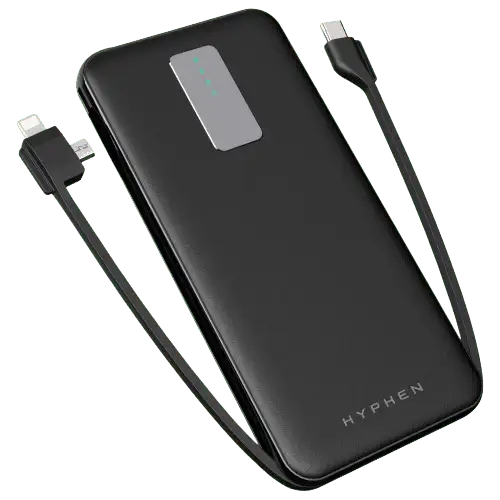 hyphen x series 10k mah slim powerbank fast charge hpb 10blk1968 1
