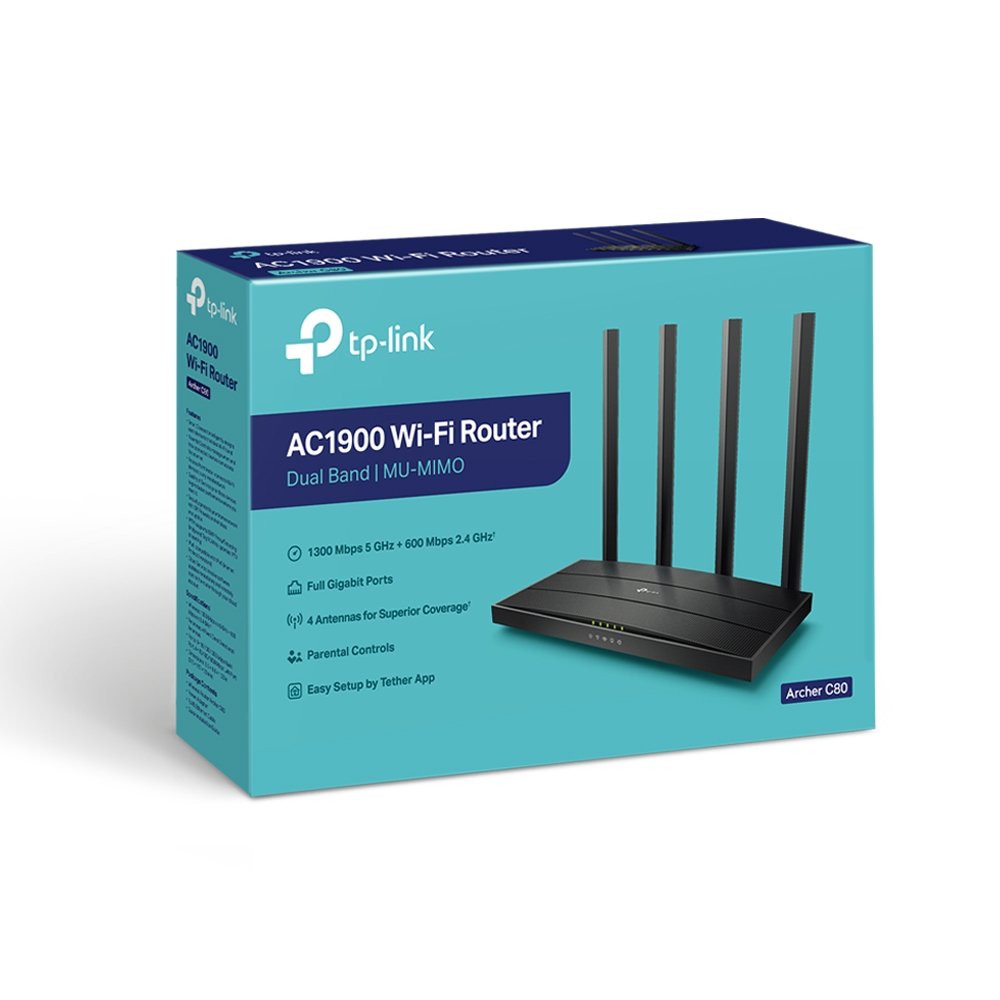 tp link point dacces wifi ac1900 mu mimo archer c80 4