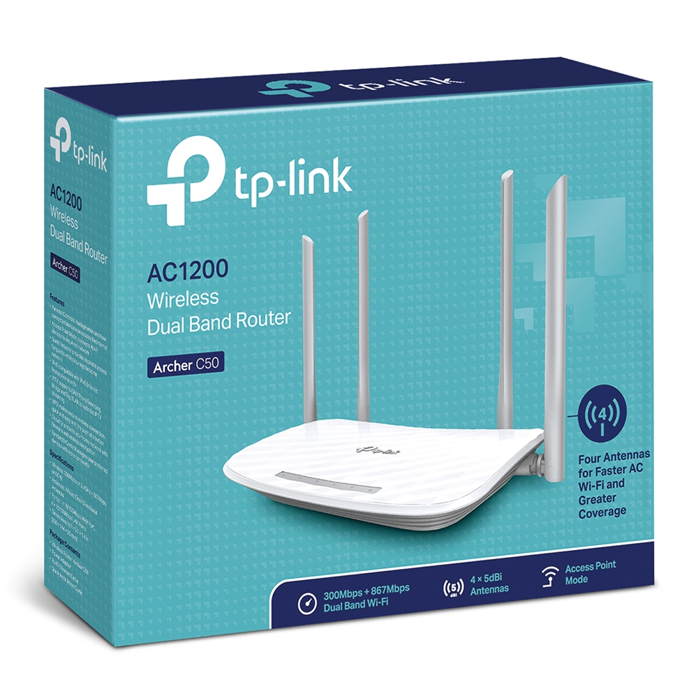 tp link point dacces wifi bi bande ac1200 mbps archer c50 2