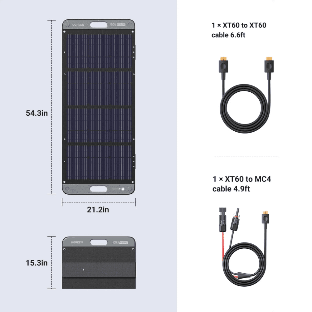 ugreen panneau solaire portable 100w 15113 1