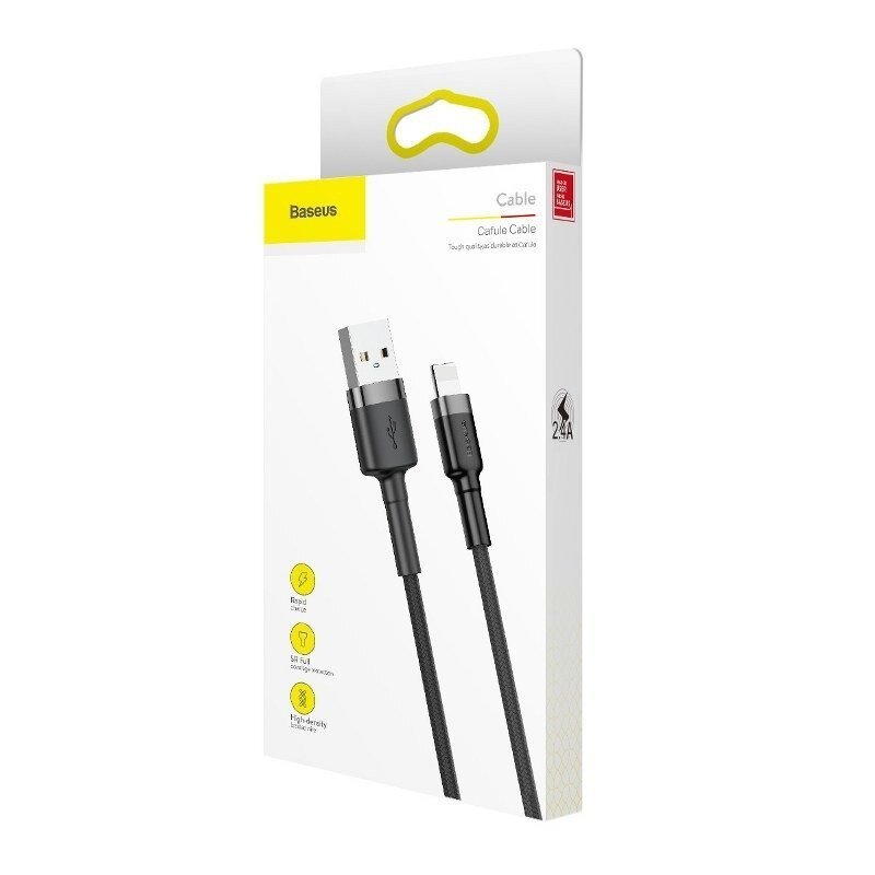 baseus cafule cable usb for lightning 2 4a 1m calklf bg1 gray black calklf bg1 4